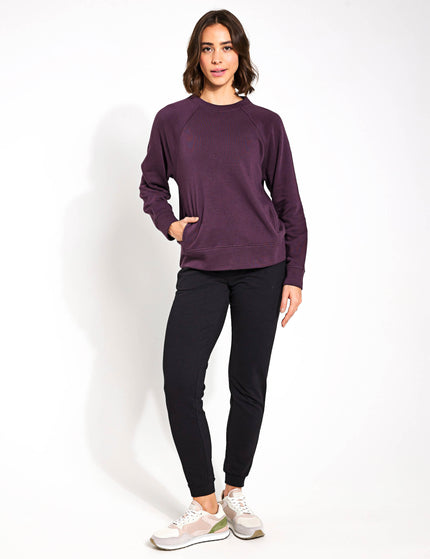 Goodmove Cotton Rich Crew Neck Sweatshirt - Blackberryimages4- The Sports Edit