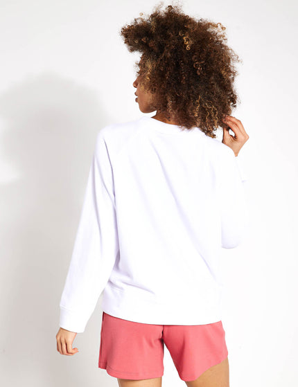 Goodmove Cotton Rich Crew Neck Sweatshirt - Whiteimages2- The Sports Edit