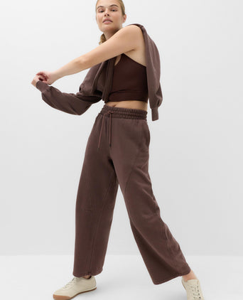 Cotton Rich Garment Dye Barrel Joggers - Dark Chocolate