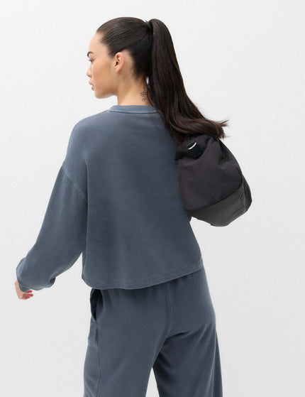 Goodmove Cotton Rich Garment Dye Boxy Sweatshirt - Nightshadeimages2- The Sports Edit