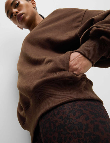 Goodmove Cotton Rich Oversized Sweatshirt - Dark Chocolateimages1- The Sports Edit
