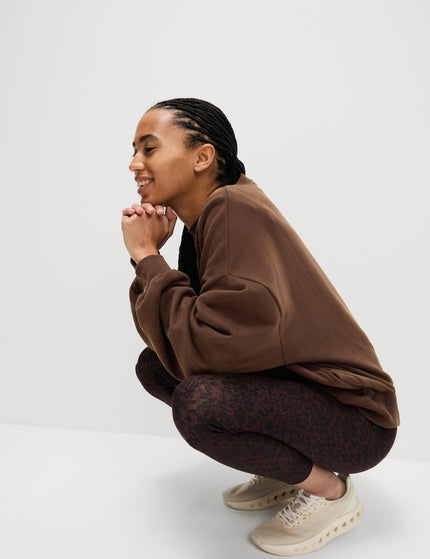 Goodmove Cotton Rich Oversized Sweatshirt - Dark Chocolateimages4- The Sports Edit