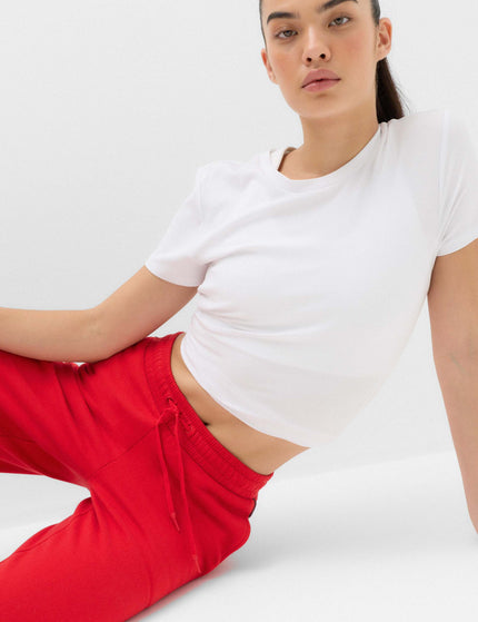 Goodmove Cotton Rich Side Stripe Barrel Leg Joggers - Poppyimages3- The Sports Edit