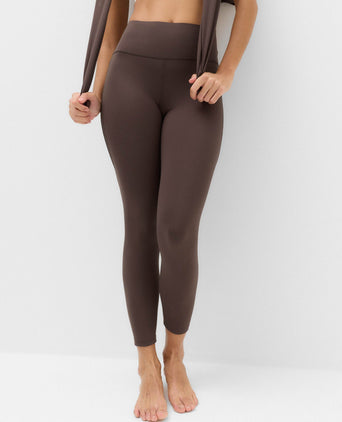 Go Balance Mesh Insert 7/8 Legging - Dark Chocolate