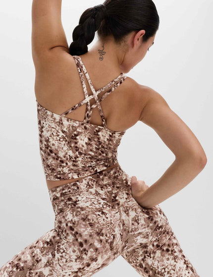 Goodmove Go Balance Strappy Back Crop Vest Top - Cream Miximages2- The Sports Edit