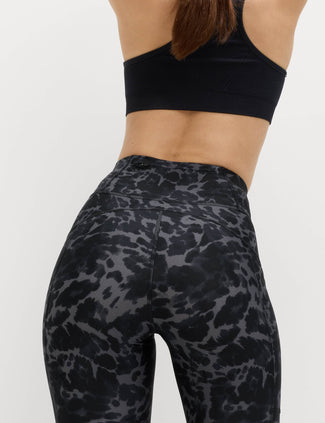 Go Move Printed Gym Leggings - Black Mix