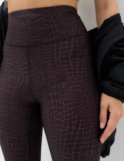 Goodmove Go Move Printed Gym Leggings - Mulberry Miximages3- The Sports Edit