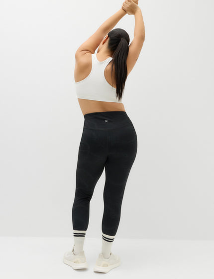 Goodmove Go Move Printed Reflective High Waisted Gym Leggings - Black Miximages2- The Sports Edit