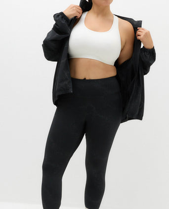 Go Move Printed Reflective High Waisted Gym Leggings - Black Mix