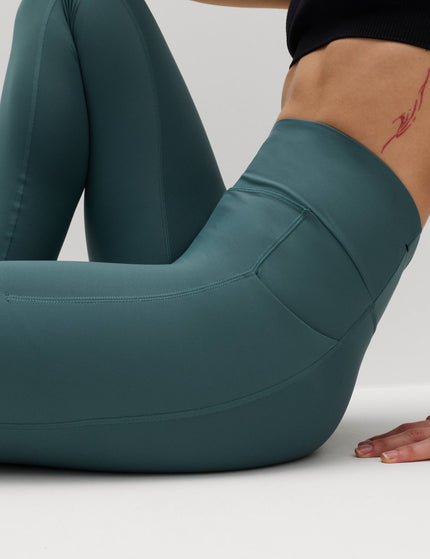 Goodmove Go Train High Waisted Gym Leggings - Smokey Greenimages11- The Sports Edit
