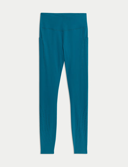 Goodmove Go Train Laser Cut Gym Leggings - Dark Turquoiseimages6- The Sports Edit
