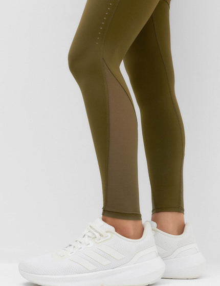 Goodmove Go Train Waist Sculpt Mesh Leggings - Dark Khakiimages4- The Sports Edit