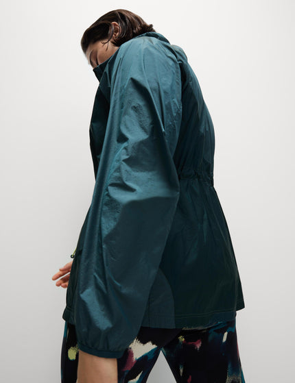 Goodmove Iridescent Hooded Running Jacket with Stormwear - Dark Turquoiseimages6- The Sports Edit