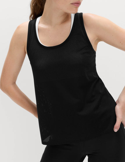 Goodmove Lightweight Textured Relaxed Vest Top - Blackimages1- The Sports Edit