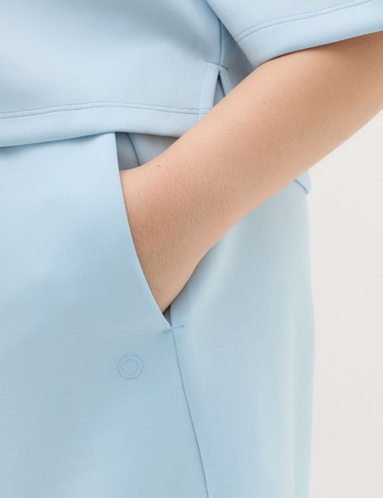 Goodmove Modal Blend Sand Wash Relaxed High Waisted Shorts - Powder Blueimages3- The Sports Edit