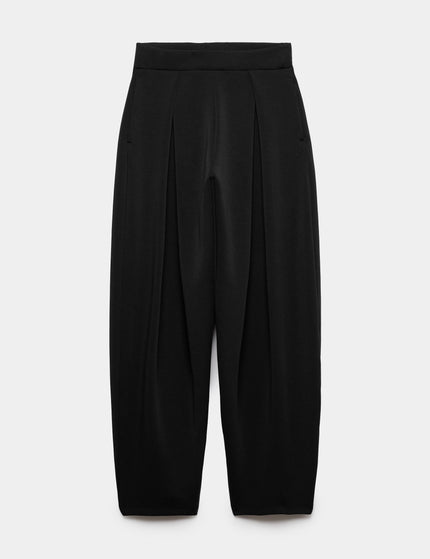Goodmove Sandwash Supersoft Pleated Barrel Leg Jogger - Blackimages6- The Sports Edit