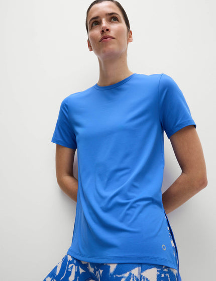 Goodmove Scoop Neck Mesh Back T-Shirt - Cobaltimages1- The Sports Edit