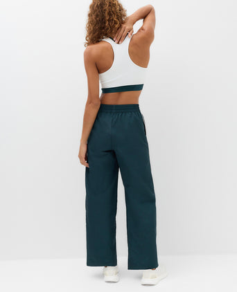 Side Stripe Stormwear High Waisted Track Pant - Dark Evergreen