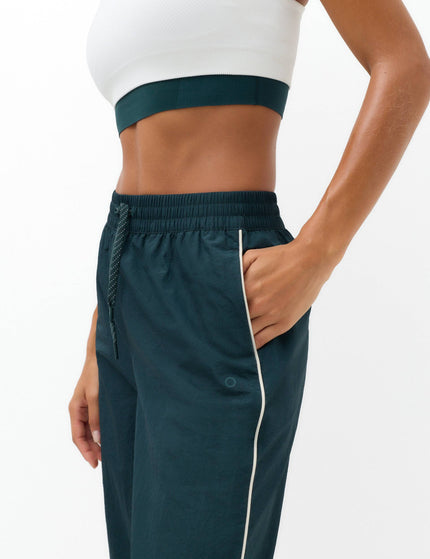 Goodmove Side Stripe Stormwear High Waisted Track Pant - Dark Evergreenimages3- The Sports Edit