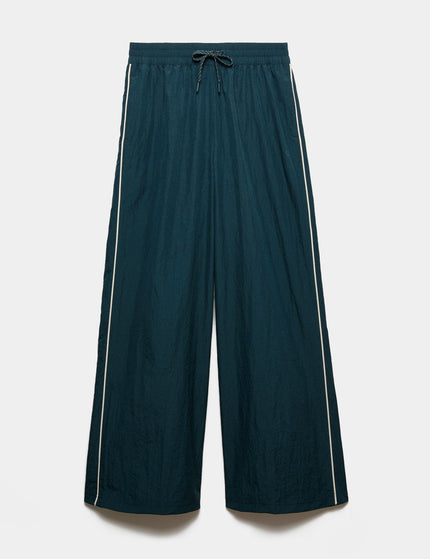 Goodmove Side Stripe Stormwear High Waisted Track Pant - Dark Evergreenimages7- The Sports Edit