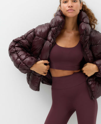 Stormwear High Shine Puffer Jacket - Mulberry