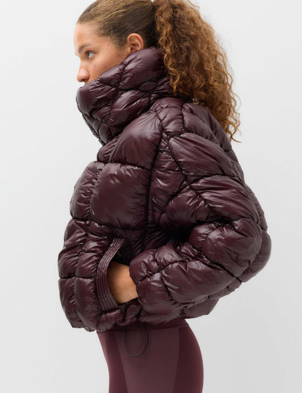 Goodmove Stormwear High Shine Puffer Jacket - Mulberryimages3- The Sports Edit