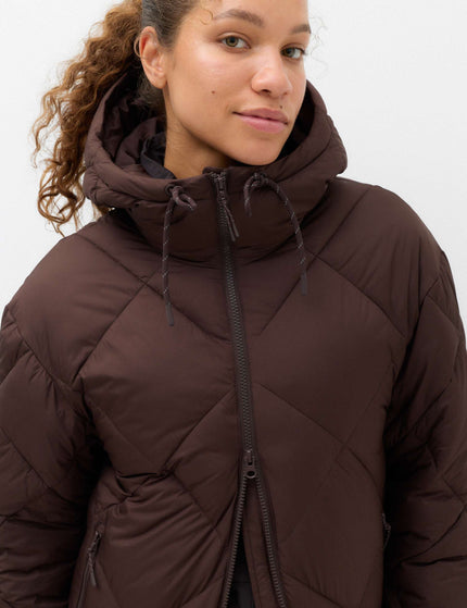 Goodmove Stormwear Hooded Longline Puffer Coat - Dark Chocolateimages3- The Sports Edit