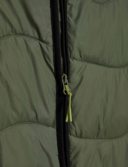 Goodmove Stormwear Quilted Hooded Longline Puffer Coat - Dark Khakiimages7- The Sports Edit