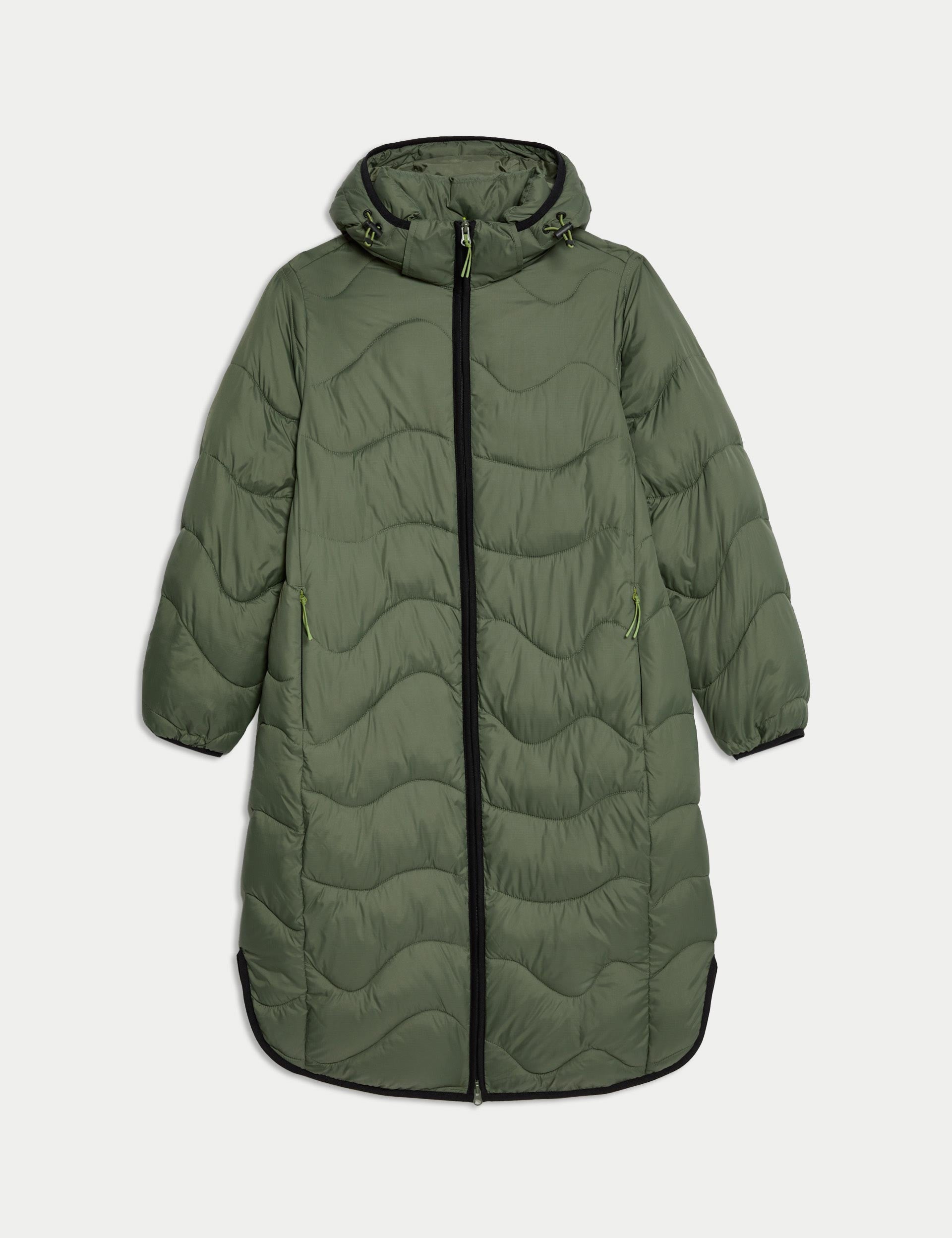 Goodmove Stormwear Quilted Hooded Coat Khaki The Sports Edit