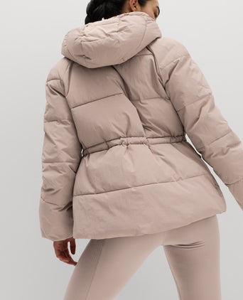 Stormwear Quilted Hooded Puffer Jacket - Mushroom