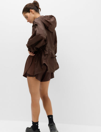 Goodmove Stormwear Shimmer Lightweight Hooded Jacket - Dark Chocolateimages6- The Sports Edit
