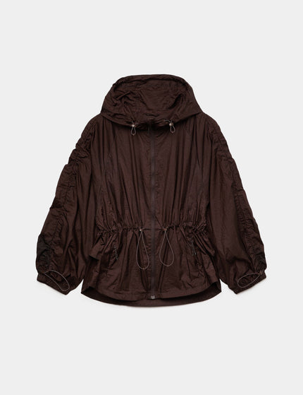 Goodmove Stormwear Shimmer Lightweight Hooded Jacket - Dark Chocolateimages8- The Sports Edit
