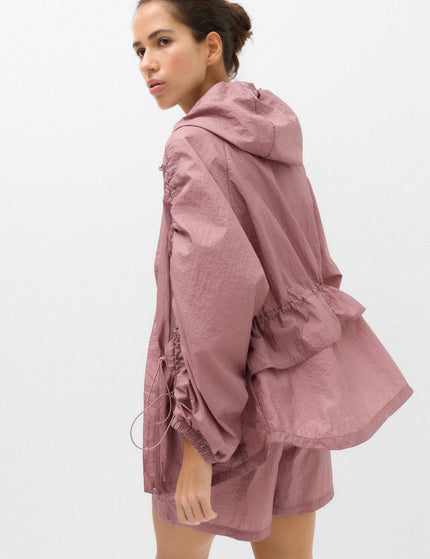Goodmove Stormwear Shimmer Lightweight Hooded Jacket - Tea Roseimages2- The Sports Edit