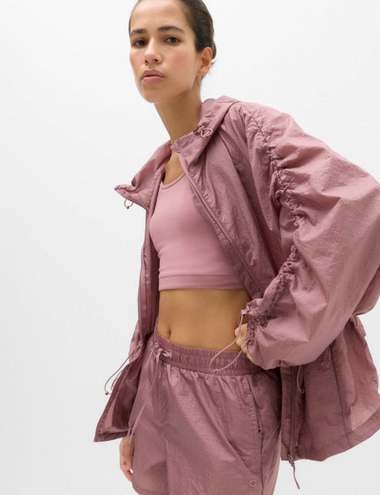 Goodmove Stormwear Shimmer Lightweight Hooded Jacket - Tea Roseimages3- The Sports Edit