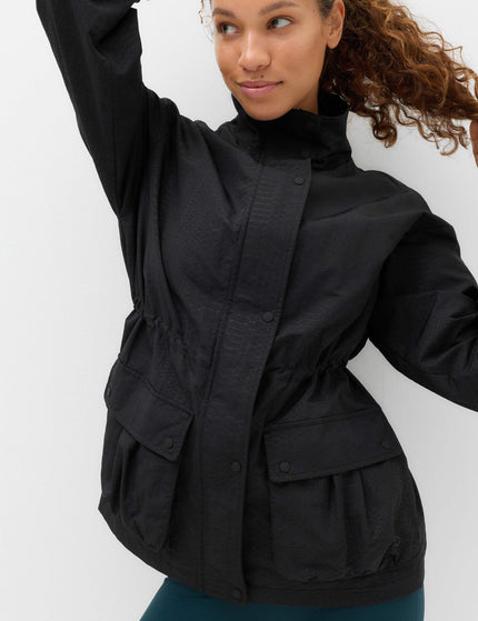 Goodmove Stormwear Textured Funnel Neck Utility Jacket - Blackimages1- The Sports Edit