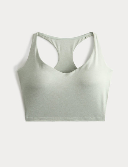 Goodmove Supersoft Scoop Neck Fitted Crop Vest Top - Soft Greenimages5- The Sports Edit