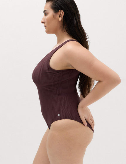 Goodmove Tummy Control Textured Padded Scoop Back Swimsuit - Mulberryimages5- The Sports Edit