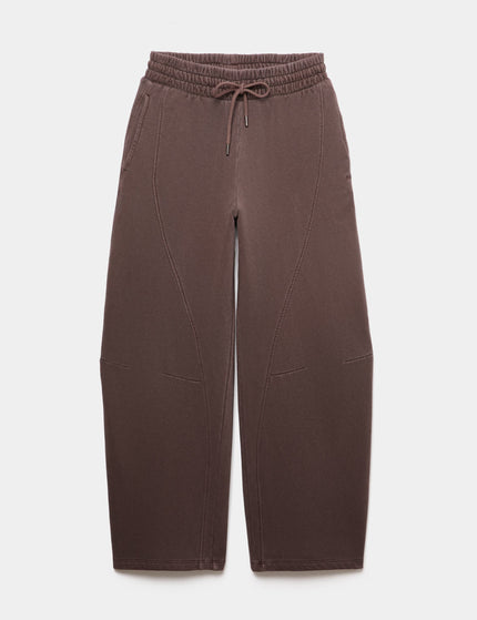 Goodmove Cotton Rich Garment Dye Barrel Joggers - Dark Chocolateimages6- The Sports Edit