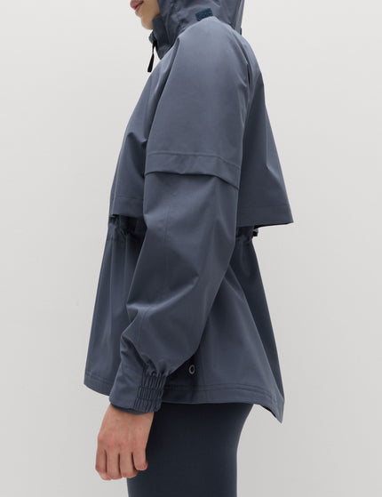 Goodmove Waterproof Hooded Longline Jacket - Nightshadeimages2- The Sports Edit