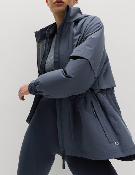 Goodmove Waterproof Hooded Longline Jacket - Nightshadeimages6- The Sports Edit