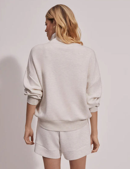 Varley Hawley Half Zip Sweat - Ivory Marlimages2- The Sports Edit