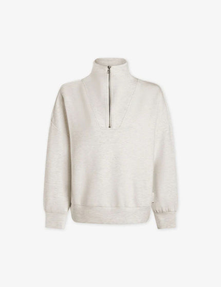 Varley Hawley Half Zip Sweat - Ivory Marlimages6- The Sports Edit