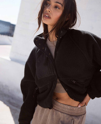 Hit The Slopes Fleece Jacket - Black