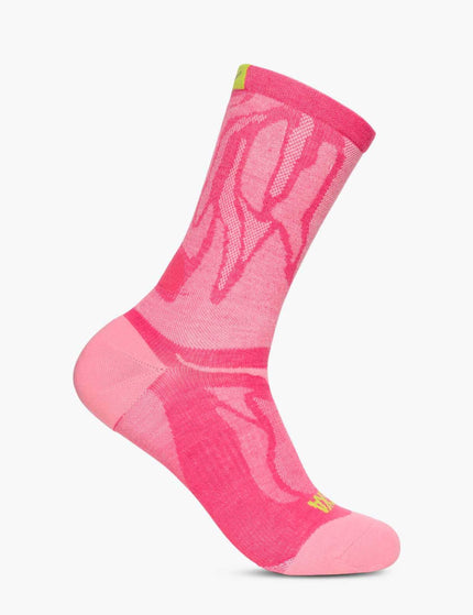 HOKA Clifton Crew Run Sock - Electric Roseimages1- The Sports Edit