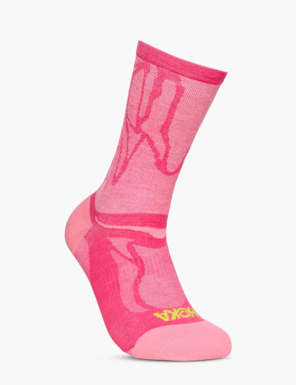 HOKA Clifton Crew Run Sock - Electric Roseimages2- The Sports Edit