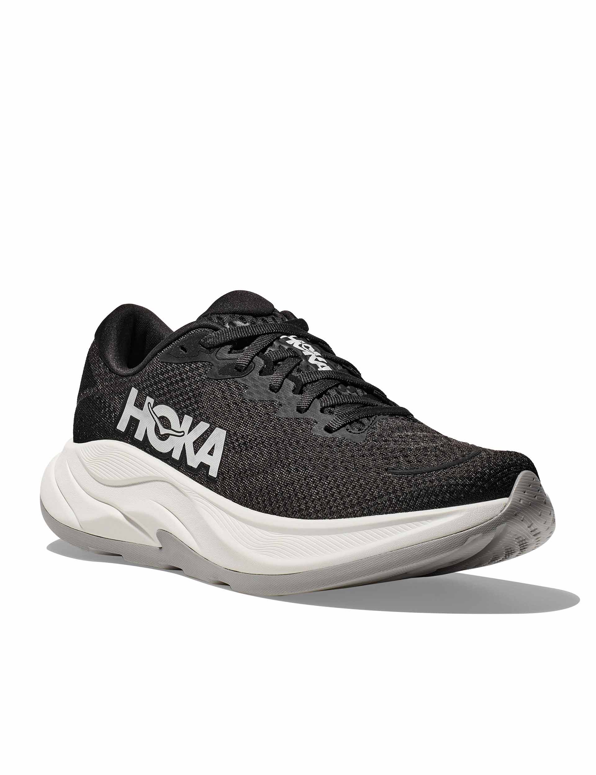HOKA Rincon Shoes Black/White The Sports Edit - Main Image