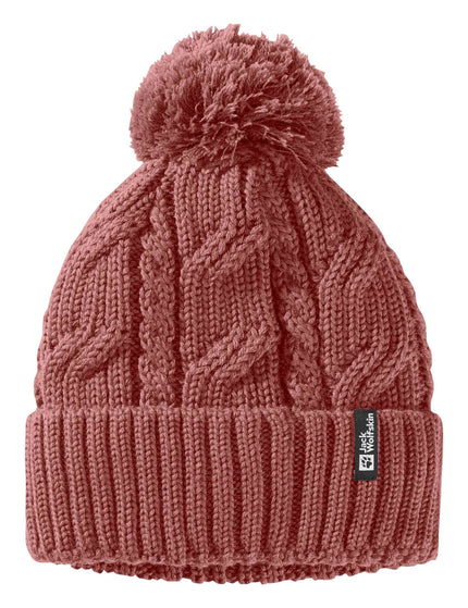 Jack Wolfskin Pompom Beanie - Mineral Redimages1- The Sports Edit