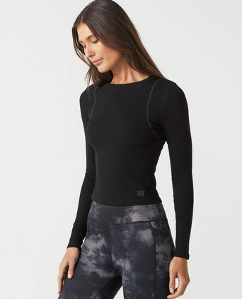 Faro Long Sleeve Tech Tee - Black