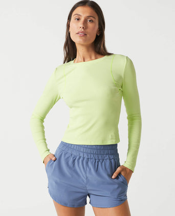 Faro Long Sleeve Tech Tee - Iced Lime