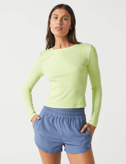 Lilybod Faro Long Sleeve Tech Tee - Iced Limeimages1- The Sports Edit